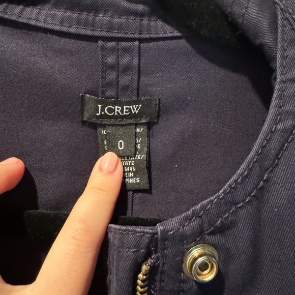 J. Crew blue trench coat - Picture 4 of 5